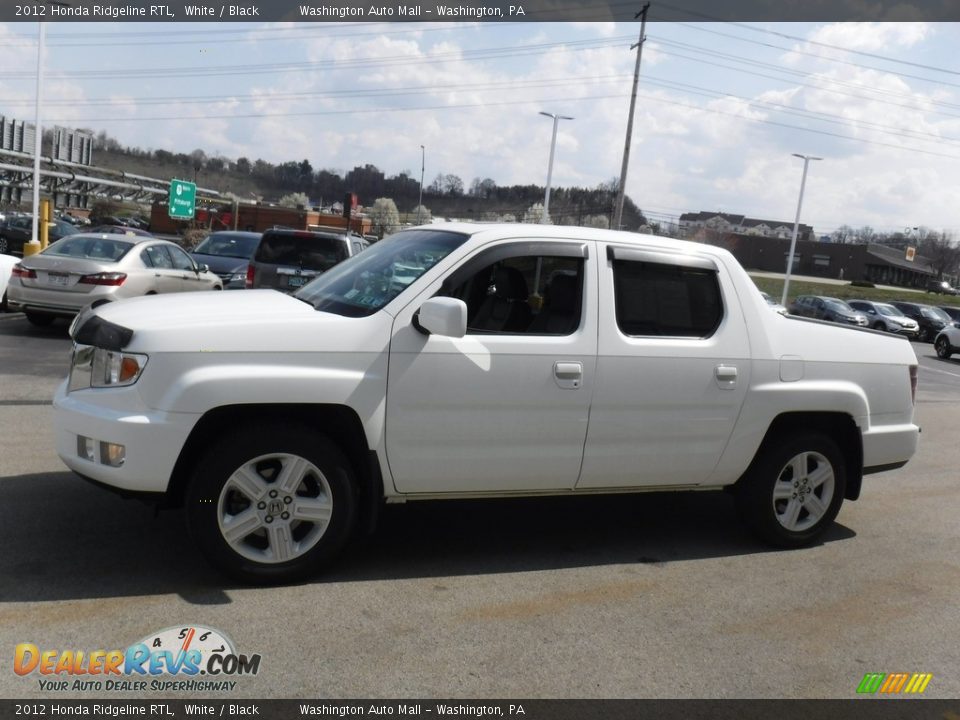 2012 Honda Ridgeline RTL White / Black Photo #7