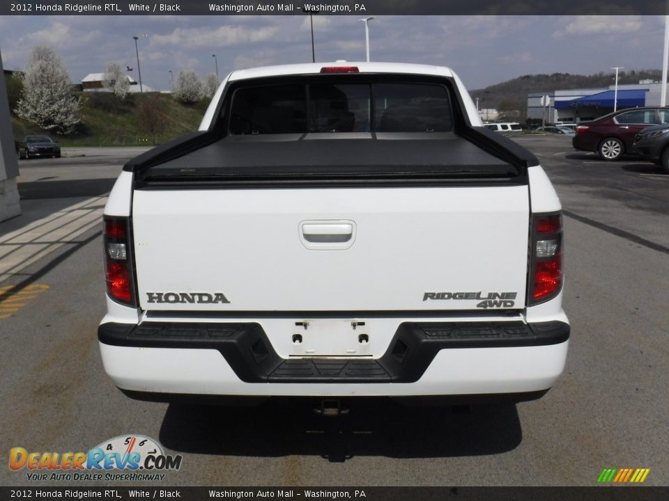 2012 Honda Ridgeline RTL White / Black Photo #8