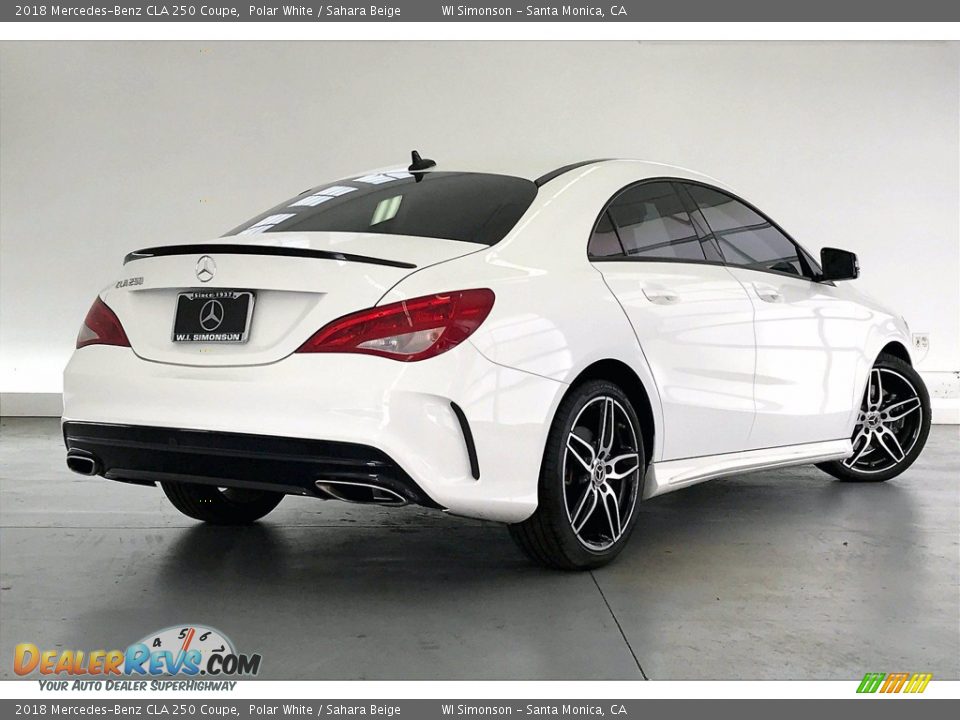 2018 Mercedes-Benz CLA 250 Coupe Polar White / Sahara Beige Photo #13