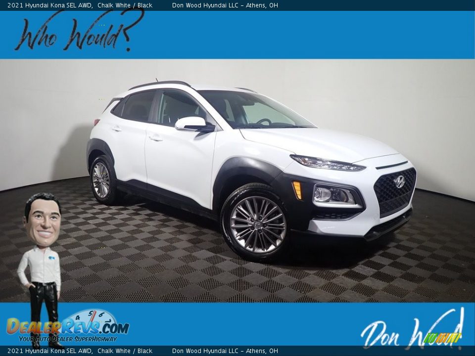 2021 Hyundai Kona SEL AWD Chalk White / Black Photo #1