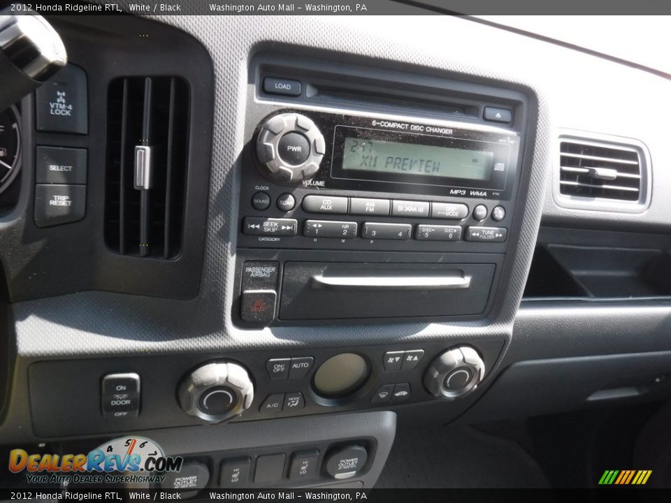 2012 Honda Ridgeline RTL White / Black Photo #25