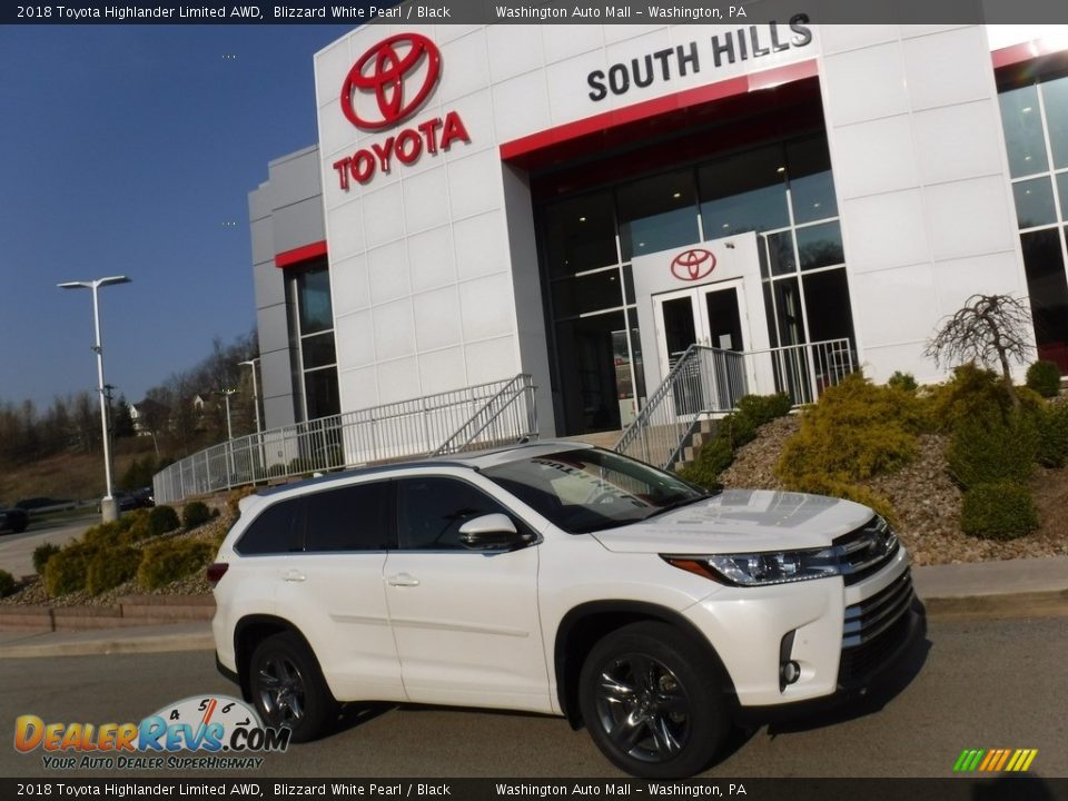 2018 Toyota Highlander Limited AWD Blizzard White Pearl / Black Photo #2