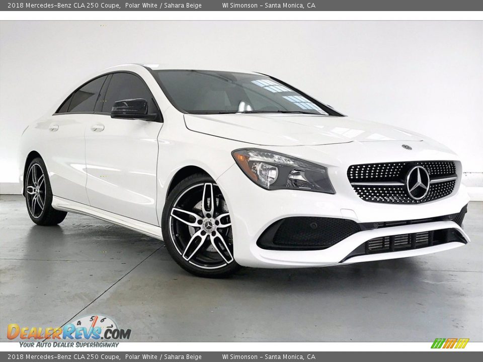 2018 Mercedes-Benz CLA 250 Coupe Polar White / Sahara Beige Photo #34