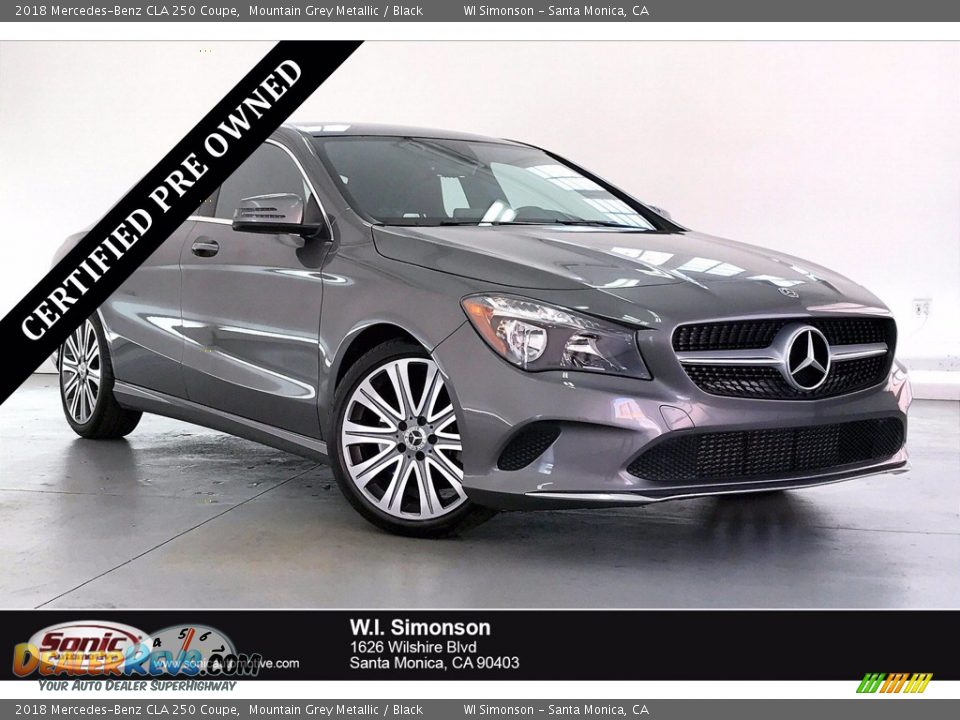 2018 Mercedes-Benz CLA 250 Coupe Mountain Grey Metallic / Black Photo #1
