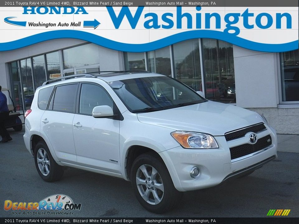 2011 Toyota RAV4 V6 Limited 4WD Blizzard White Pearl / Sand Beige Photo #1