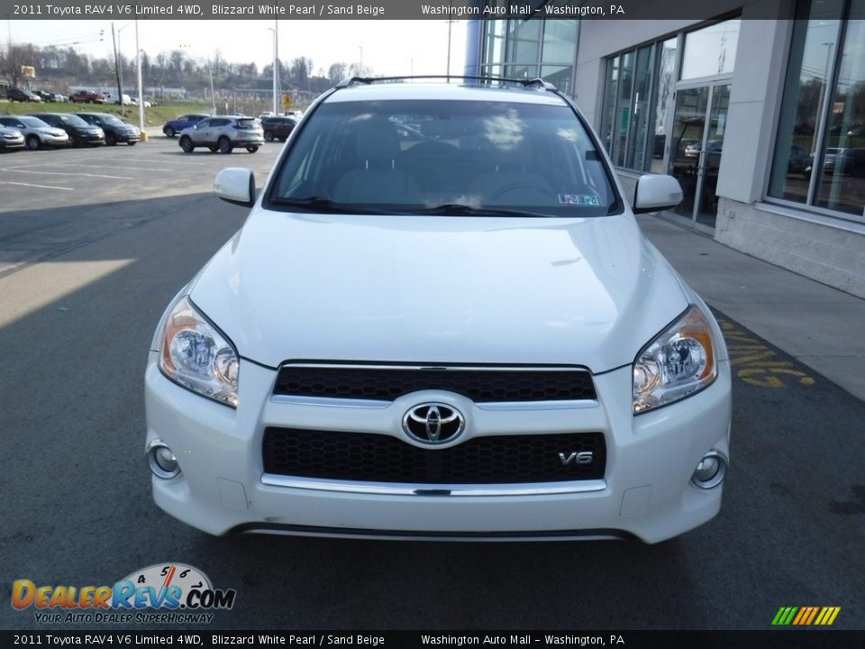 2011 Toyota RAV4 V6 Limited 4WD Blizzard White Pearl / Sand Beige Photo #6