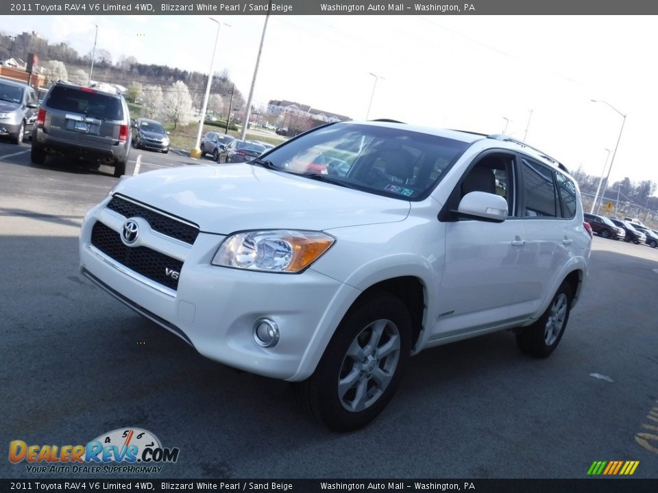 2011 Toyota RAV4 V6 Limited 4WD Blizzard White Pearl / Sand Beige Photo #8