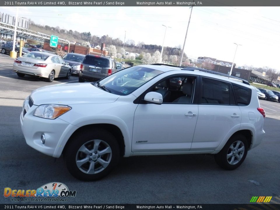 2011 Toyota RAV4 V6 Limited 4WD Blizzard White Pearl / Sand Beige Photo #9