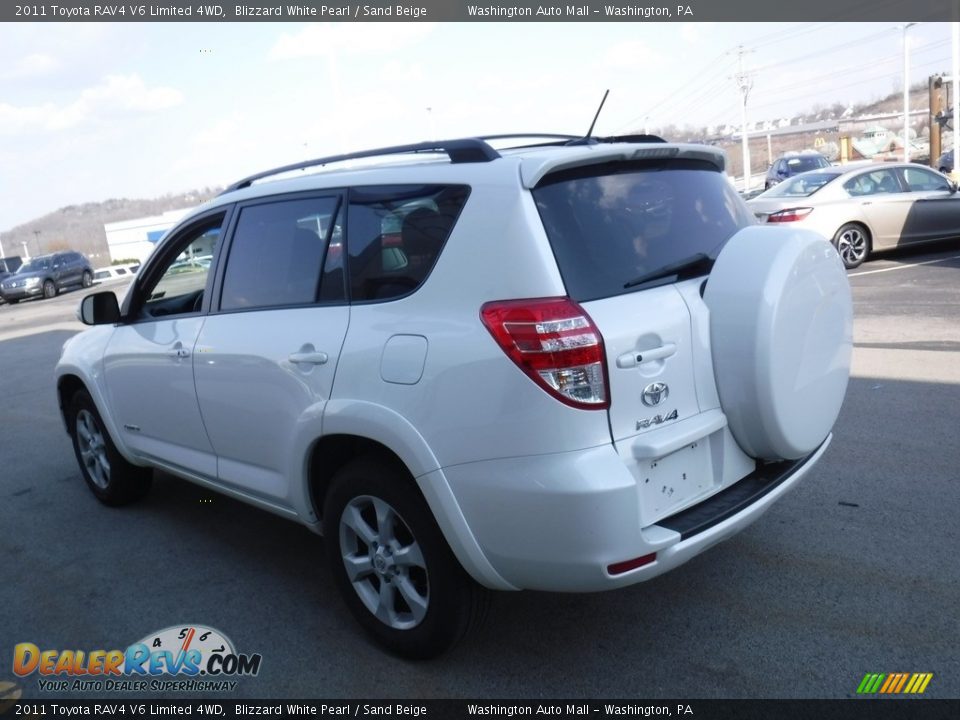 2011 Toyota RAV4 V6 Limited 4WD Blizzard White Pearl / Sand Beige Photo #10