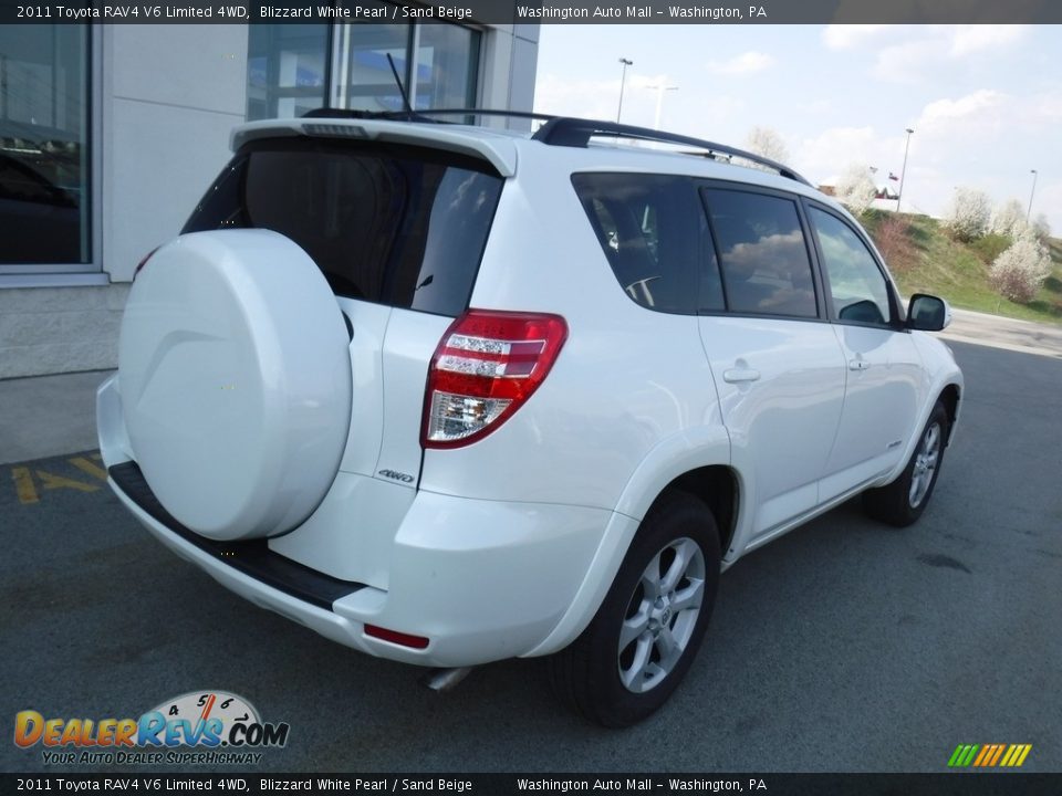 2011 Toyota RAV4 V6 Limited 4WD Blizzard White Pearl / Sand Beige Photo #12