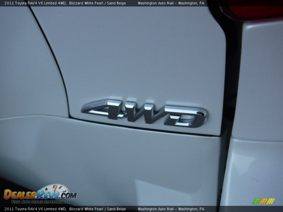 2011 Toyota RAV4 V6 Limited 4WD Blizzard White Pearl / Sand Beige Photo #13