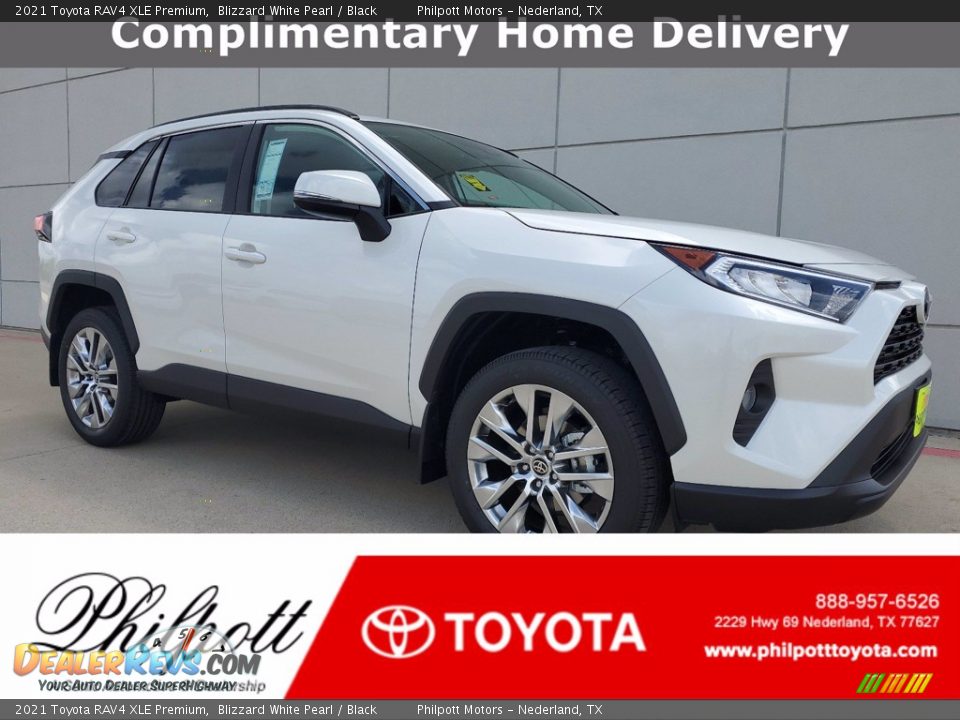 2021 Toyota RAV4 XLE Premium Blizzard White Pearl / Black Photo #1