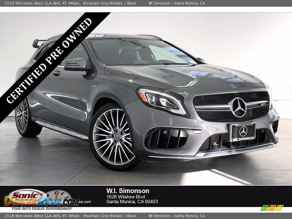 2018 Mercedes-Benz GLA AMG 45 4Matic Mountain Grey Metallic / Black Photo #1