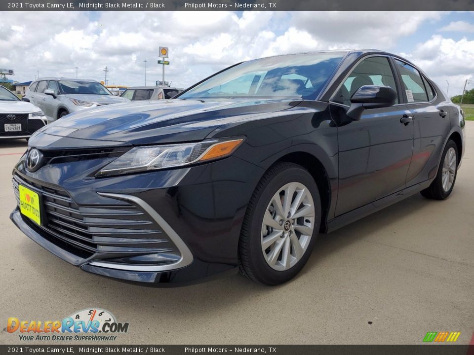 2021 Toyota Camry LE Midnight Black Metallic / Black Photo #2