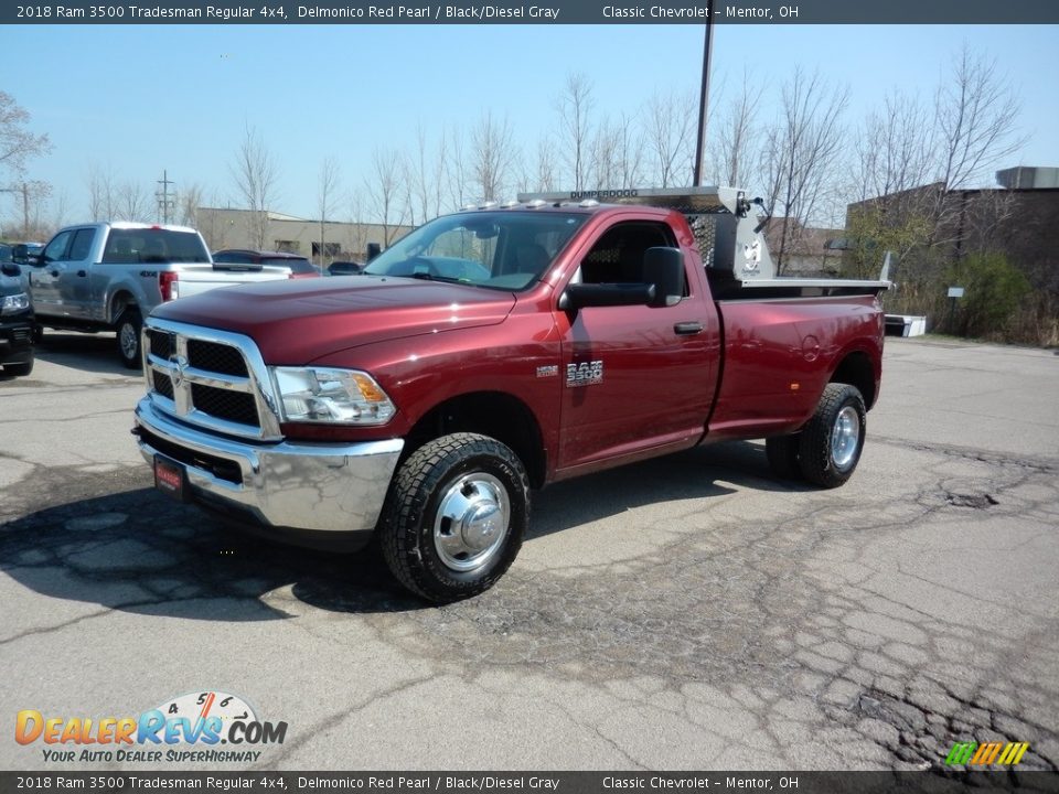 2018 Ram 3500 Tradesman Regular 4x4 Delmonico Red Pearl / Black/Diesel Gray Photo #1