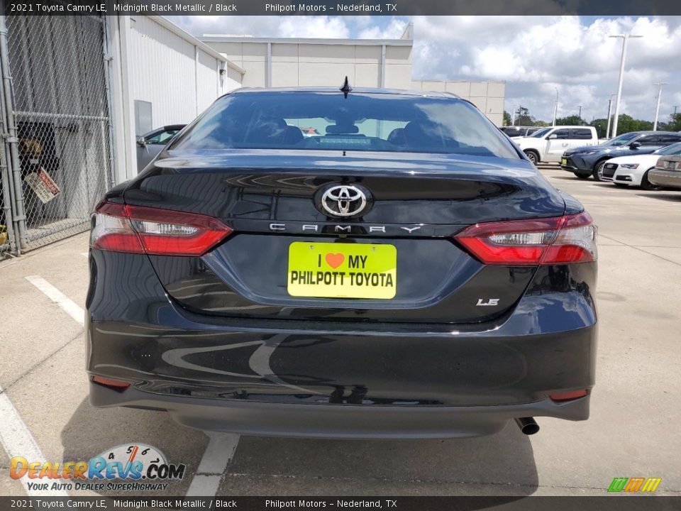 2021 Toyota Camry LE Midnight Black Metallic / Black Photo #8