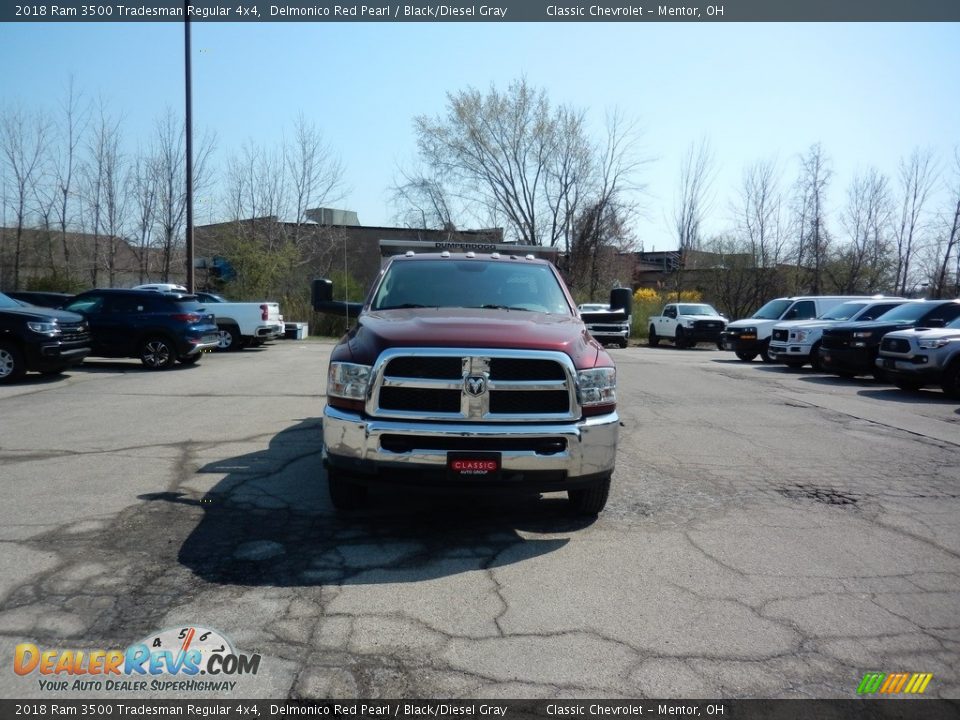 2018 Ram 3500 Tradesman Regular 4x4 Delmonico Red Pearl / Black/Diesel Gray Photo #2