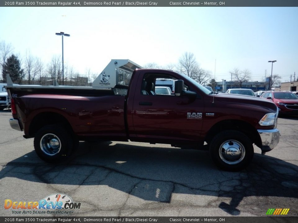 2018 Ram 3500 Tradesman Regular 4x4 Delmonico Red Pearl / Black/Diesel Gray Photo #4