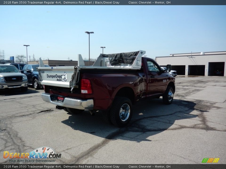 2018 Ram 3500 Tradesman Regular 4x4 Delmonico Red Pearl / Black/Diesel Gray Photo #5