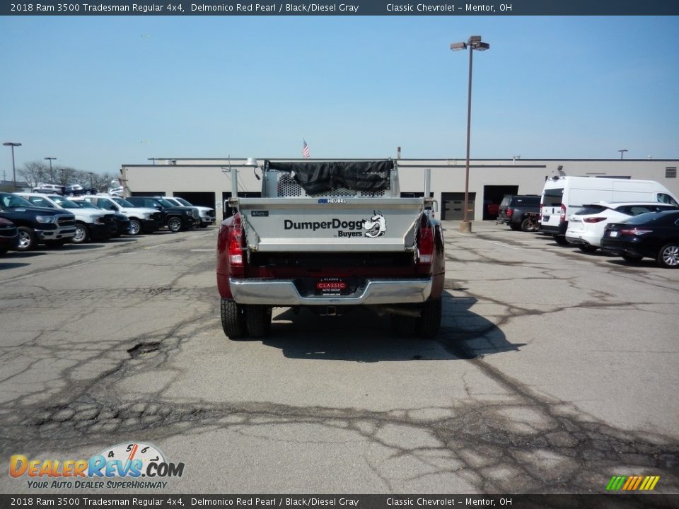 2018 Ram 3500 Tradesman Regular 4x4 Delmonico Red Pearl / Black/Diesel Gray Photo #6