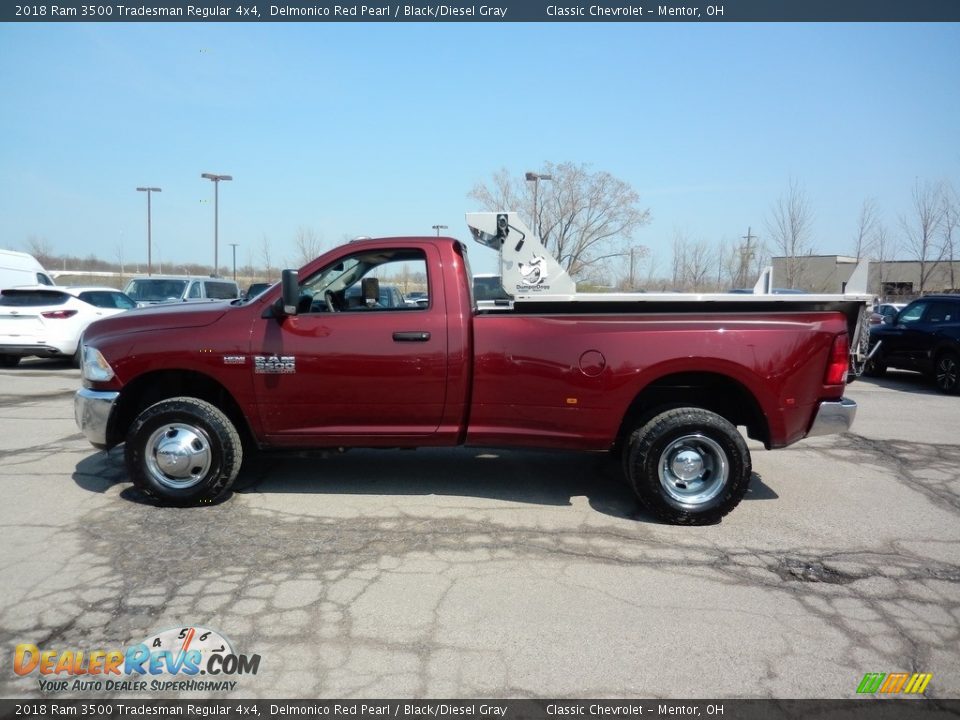 2018 Ram 3500 Tradesman Regular 4x4 Delmonico Red Pearl / Black/Diesel Gray Photo #8