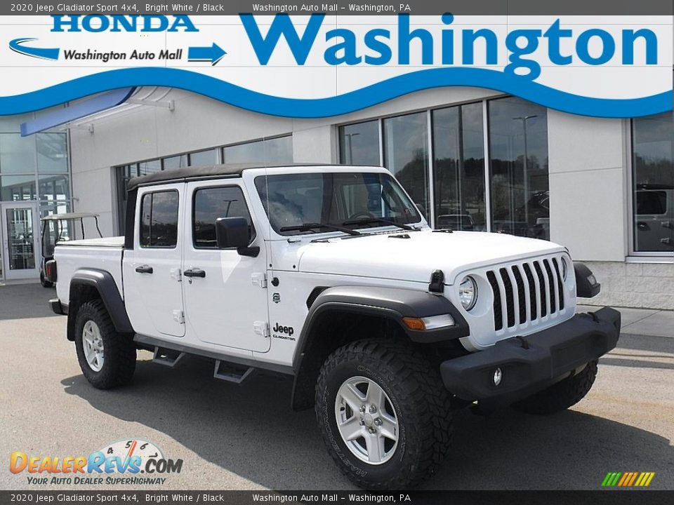 2020 Jeep Gladiator Sport 4x4 Bright White / Black Photo #1