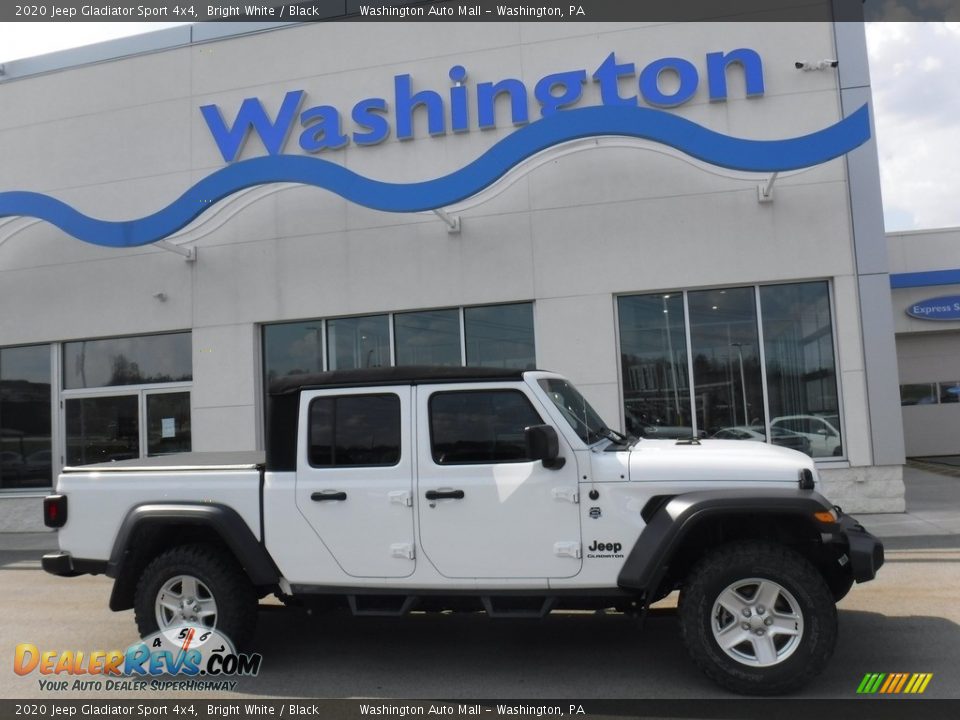 2020 Jeep Gladiator Sport 4x4 Bright White / Black Photo #2