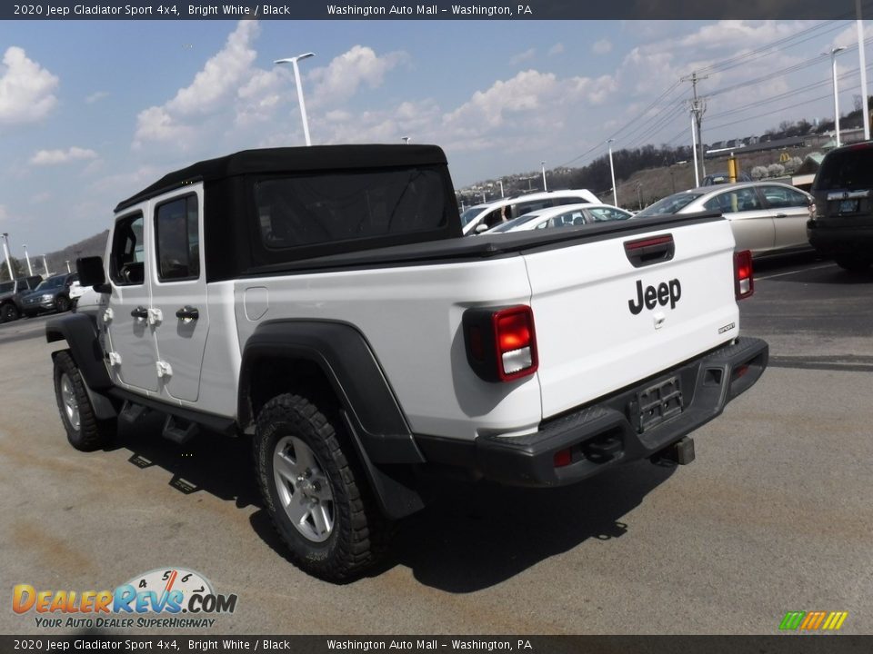 2020 Jeep Gladiator Sport 4x4 Bright White / Black Photo #8