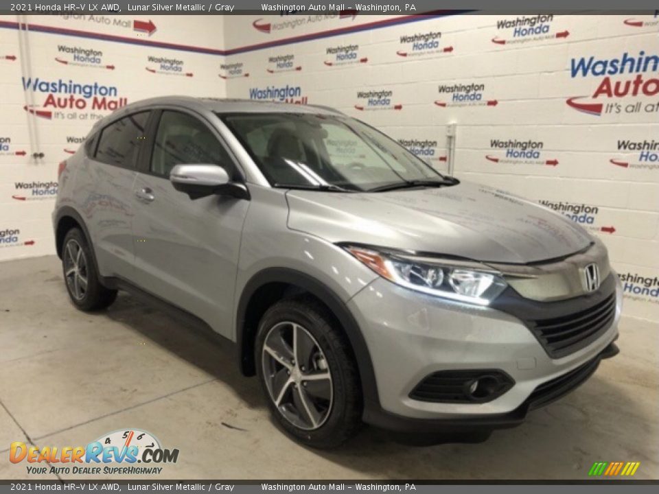 2021 Honda HR-V LX AWD Lunar Silver Metallic / Gray Photo #2