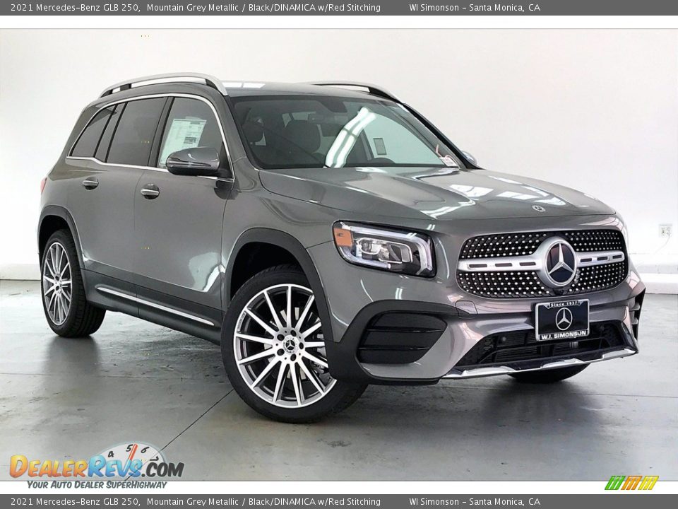 2021 Mercedes-Benz GLB 250 Mountain Grey Metallic / Black/DINAMICA w/Red Stitching Photo #12