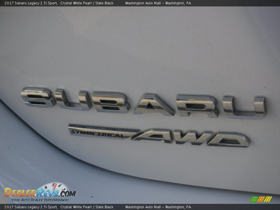 2017 Subaru Legacy 2.5i Sport Crystal White Pearl / Slate Black Photo #17