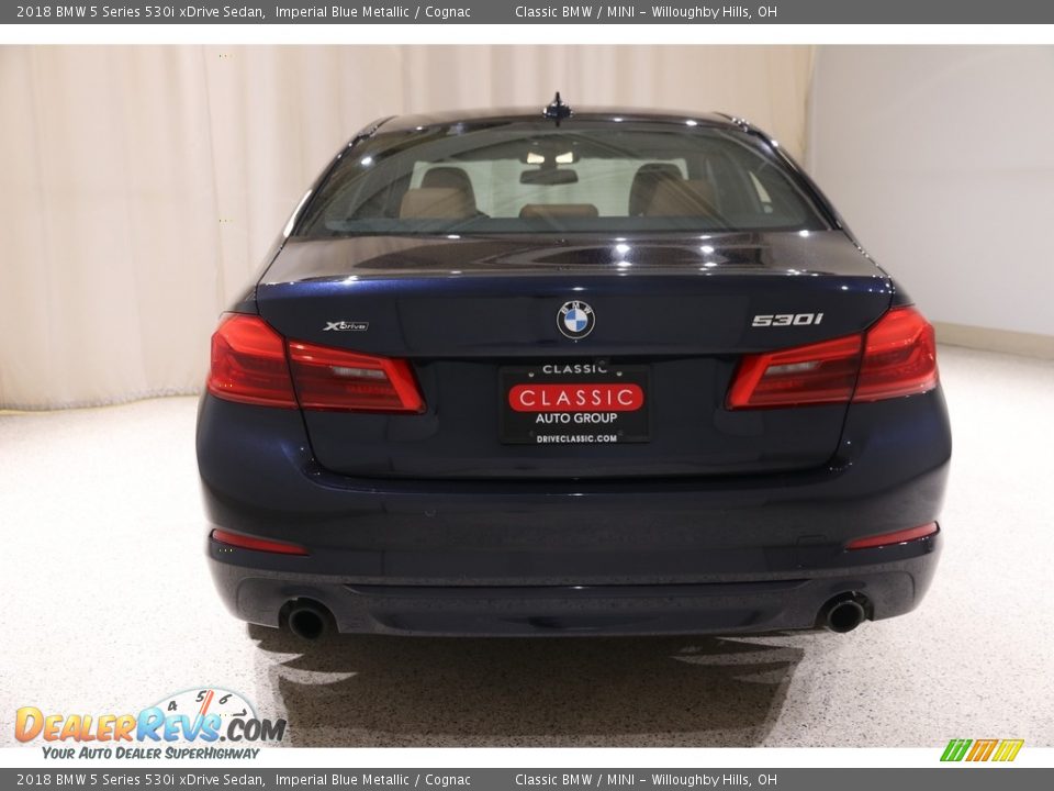 2018 BMW 5 Series 530i xDrive Sedan Imperial Blue Metallic / Cognac Photo #22