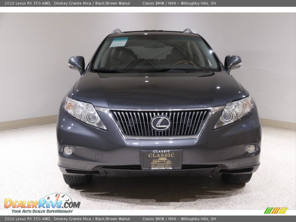 2010 Lexus RX 350 AWD Smokey Granite Mica / Black/Brown Walnut Photo #2