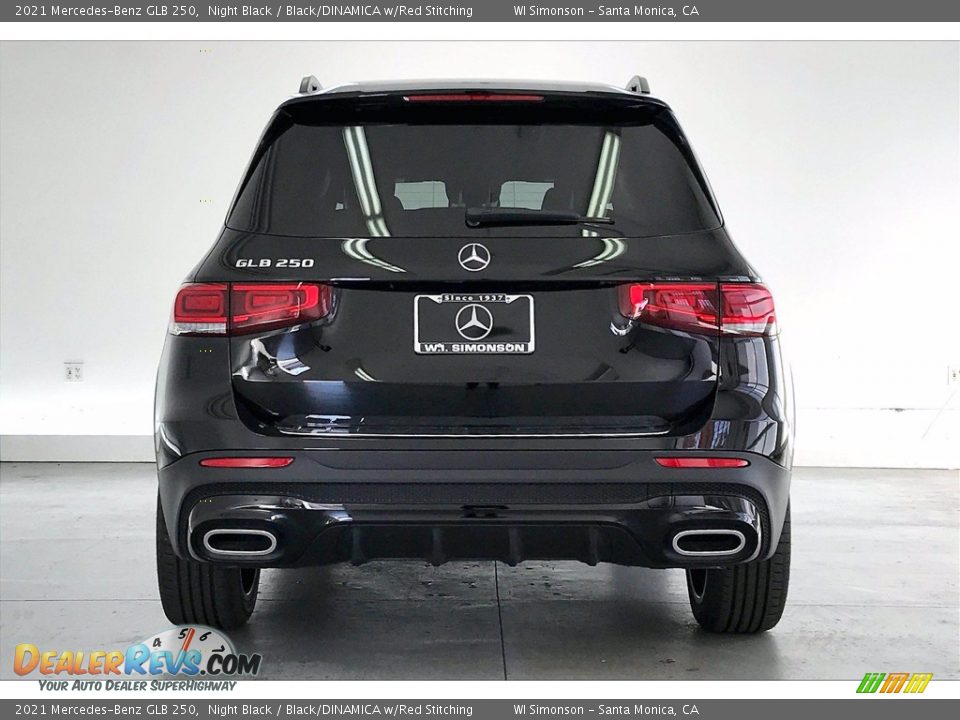 2021 Mercedes-Benz GLB 250 Night Black / Black/DINAMICA w/Red Stitching Photo #3