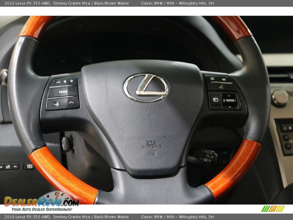 2010 Lexus RX 350 AWD Smokey Granite Mica / Black/Brown Walnut Photo #7