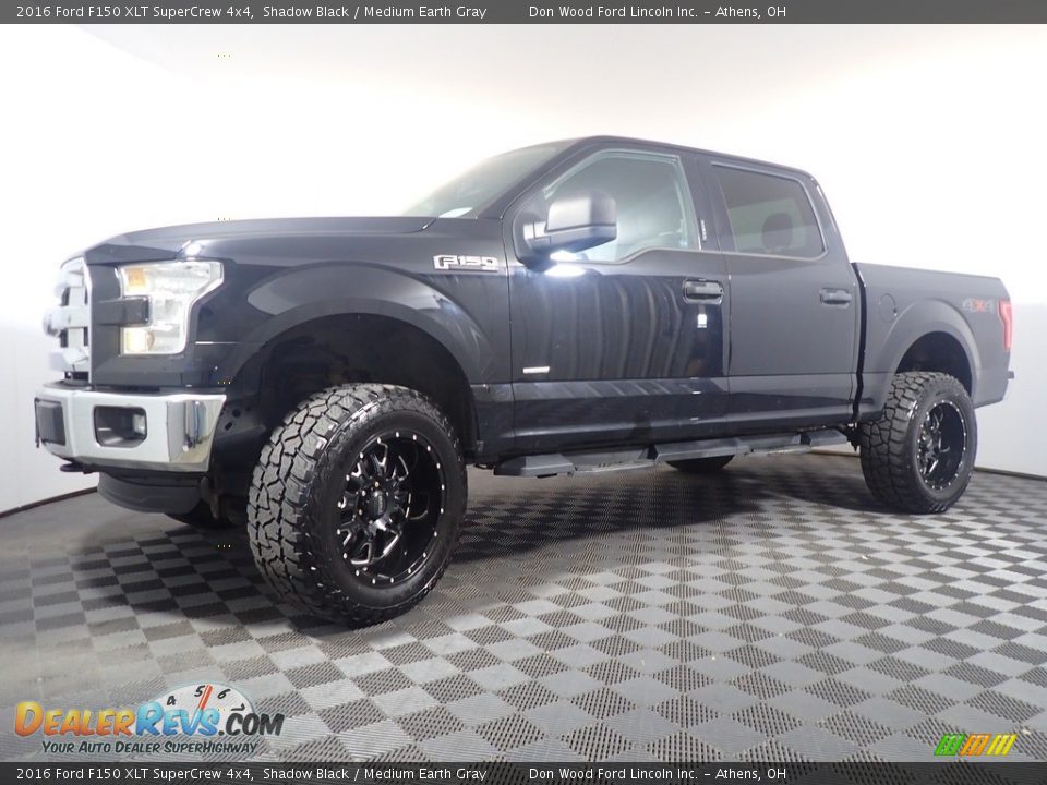 2016 Ford F150 XLT SuperCrew 4x4 Shadow Black / Medium Earth Gray Photo #7