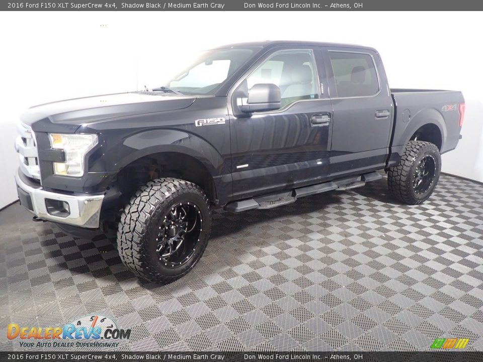 2016 Ford F150 XLT SuperCrew 4x4 Shadow Black / Medium Earth Gray Photo #8