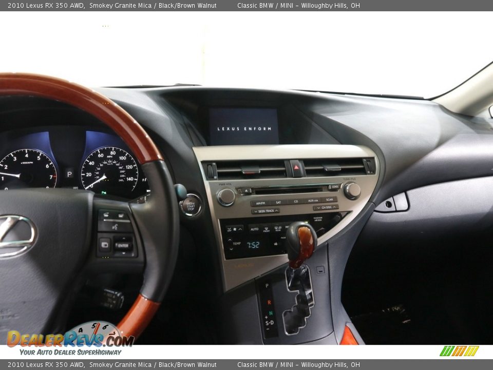 2010 Lexus RX 350 AWD Smokey Granite Mica / Black/Brown Walnut Photo #10