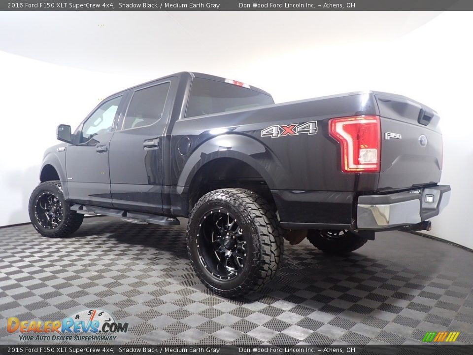 2016 Ford F150 XLT SuperCrew 4x4 Shadow Black / Medium Earth Gray Photo #10