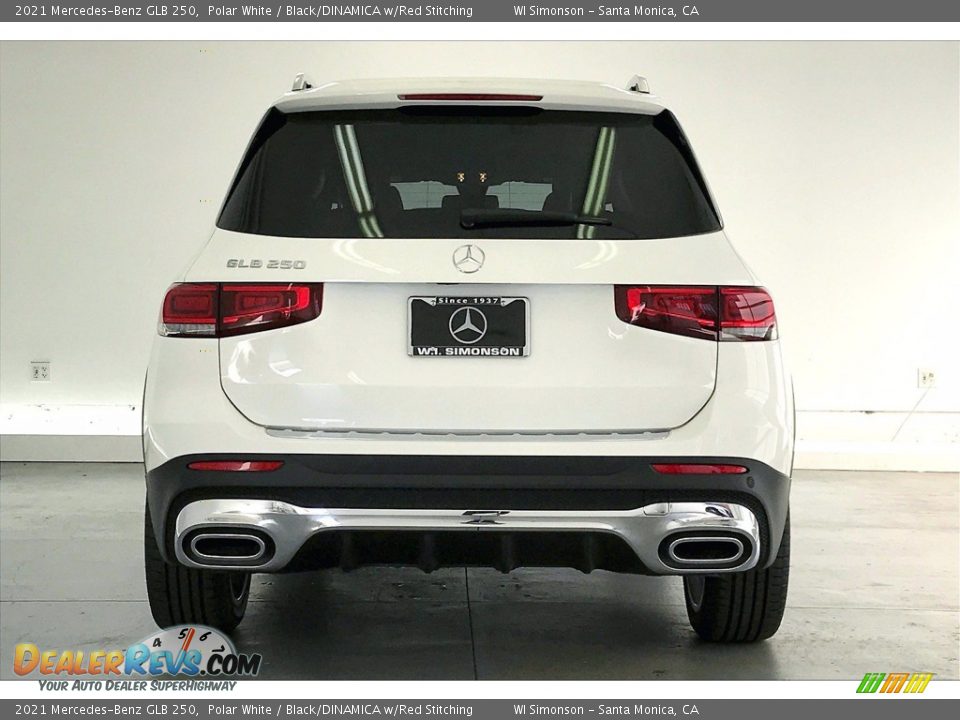 2021 Mercedes-Benz GLB 250 Polar White / Black/DINAMICA w/Red Stitching Photo #3