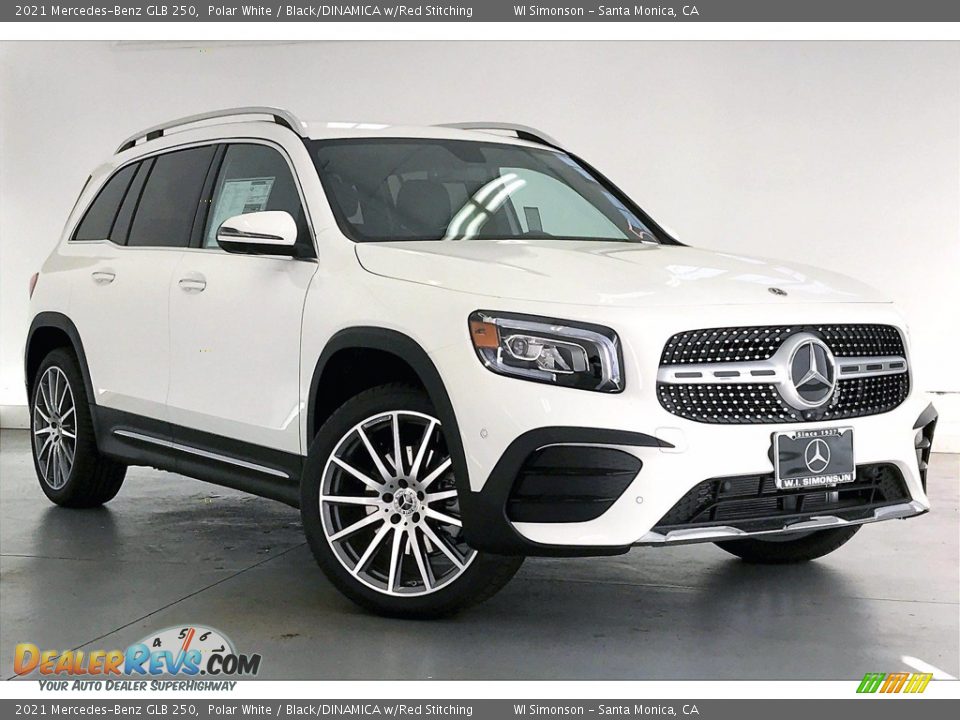 2021 Mercedes-Benz GLB 250 Polar White / Black/DINAMICA w/Red Stitching Photo #12