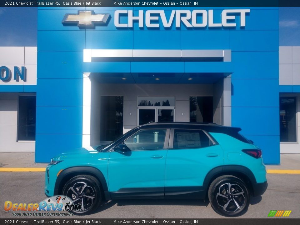 2021 Chevrolet Trailblazer RS Oasis Blue / Jet Black Photo #1