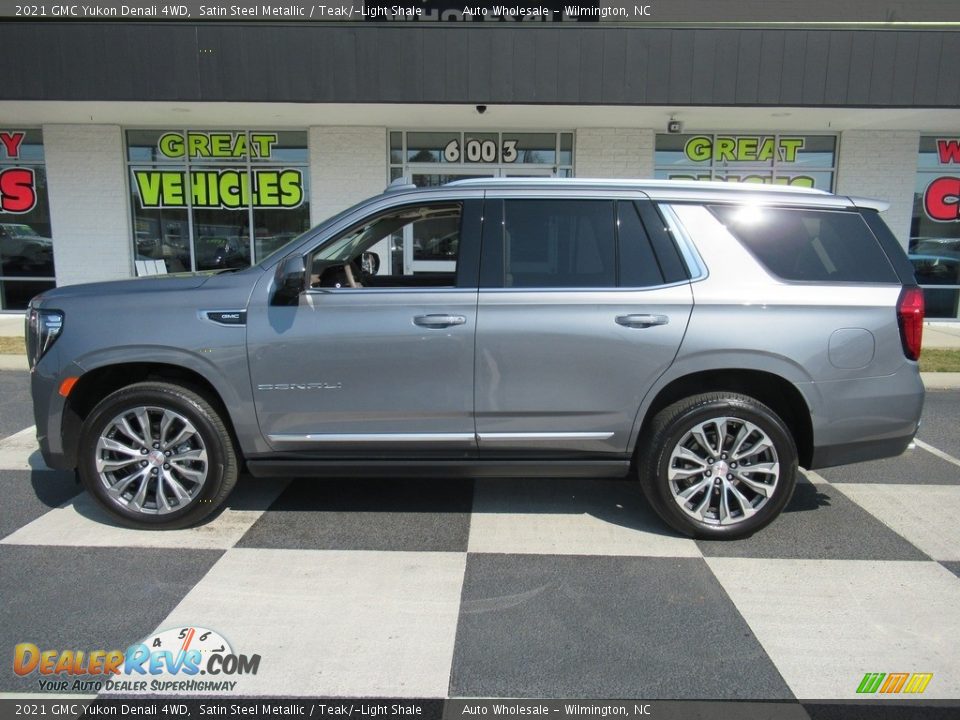 2021 GMC Yukon Denali 4WD Satin Steel Metallic / Teak/­Light Shale Photo #1