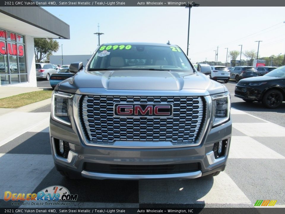 2021 GMC Yukon Denali 4WD Satin Steel Metallic / Teak/­Light Shale Photo #2