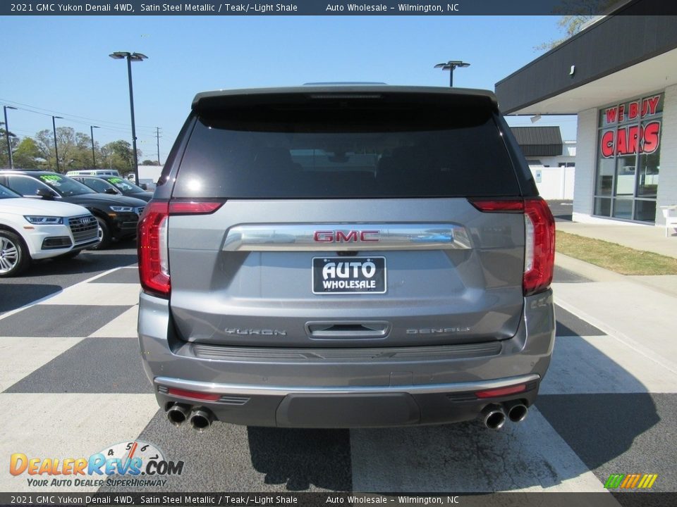 2021 GMC Yukon Denali 4WD Satin Steel Metallic / Teak/­Light Shale Photo #4