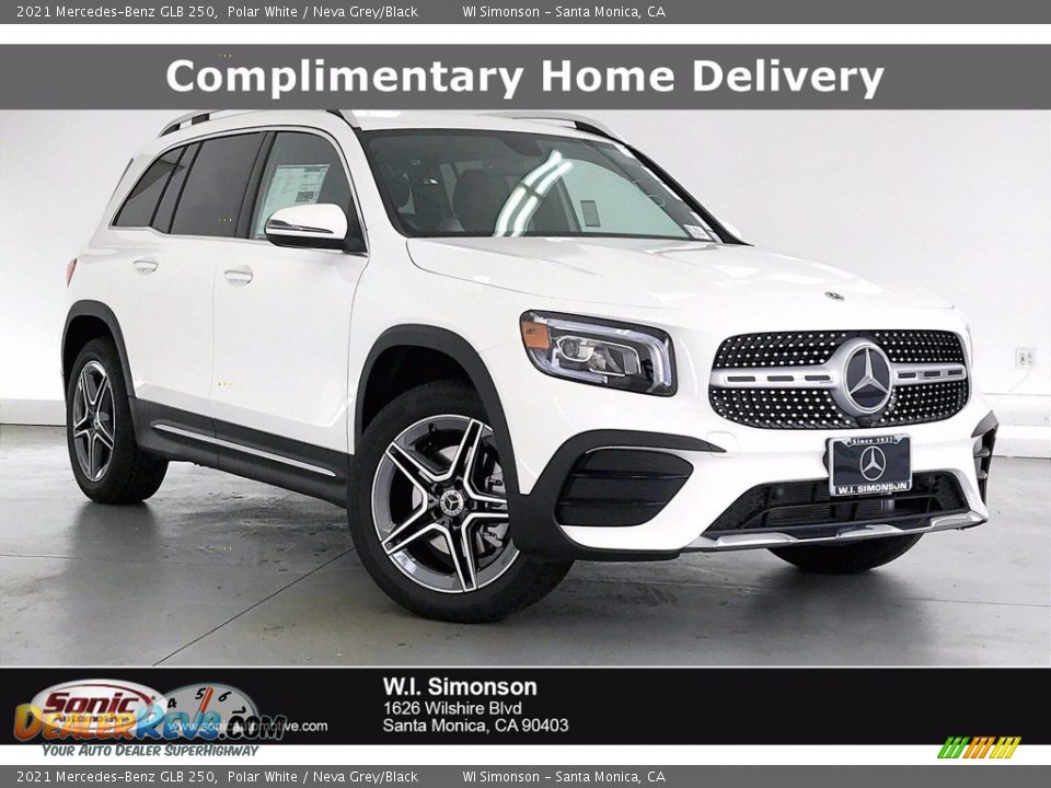 2021 Mercedes-Benz GLB 250 Polar White / Neva Grey/Black Photo #1