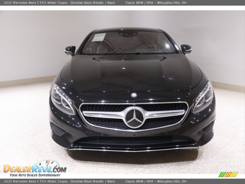 2015 Mercedes-Benz S 550 4Matic Coupe Obsidian Black Metallic / Black Photo #2