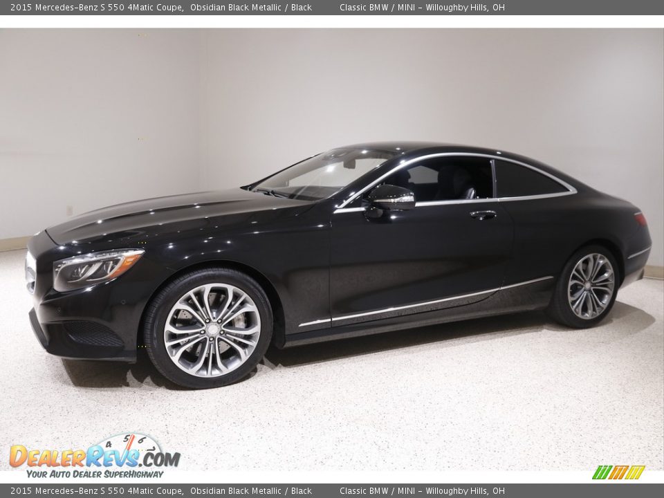 2015 Mercedes-Benz S 550 4Matic Coupe Obsidian Black Metallic / Black Photo #3