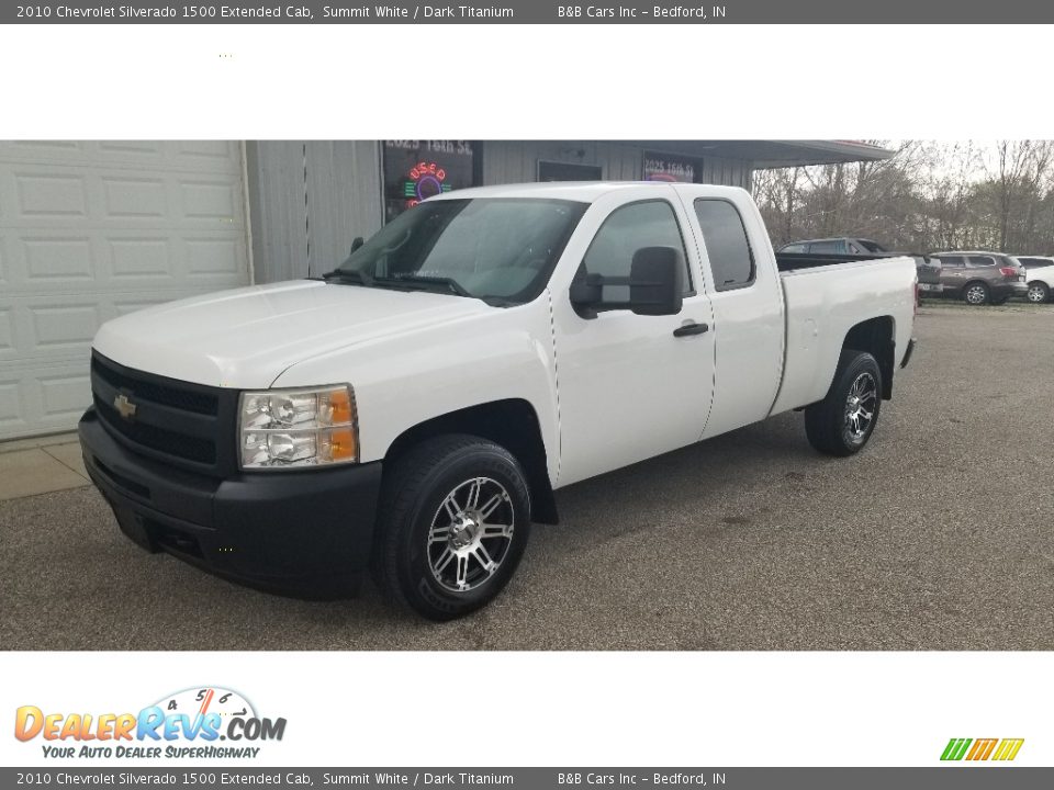 2010 Chevrolet Silverado 1500 Extended Cab Summit White / Dark Titanium Photo #1