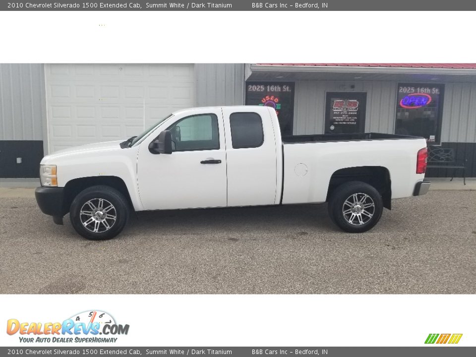 2010 Chevrolet Silverado 1500 Extended Cab Summit White / Dark Titanium Photo #2